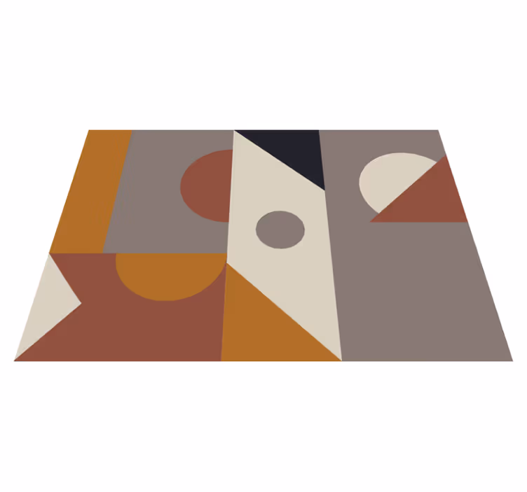 Abstrakteja geometrisia muotoja moderni vinyylimatto - Tenstickers