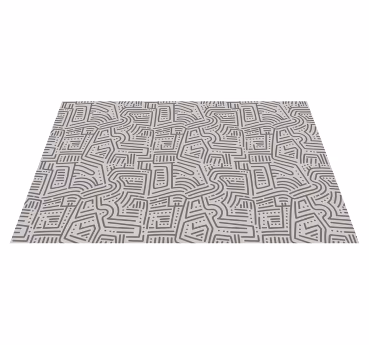 Abstrakteja lineaarisia muotoja moderni vinyylimatto - Tenstickers