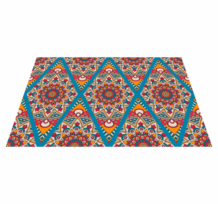 Värikäs elävä konsepti mandala vinyylimatto - Tenstickers