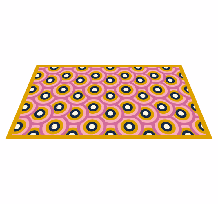 Pyöreä värifuusio geometrinen vinyylimatto - Tenstickers