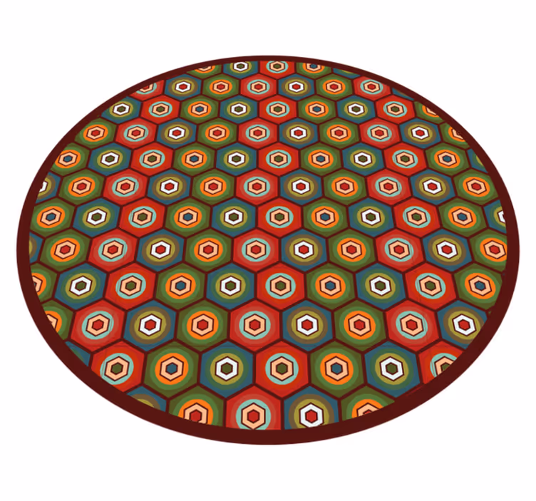 70-luvun geometrinen kuvio vinyylimatto geometrinen - Tenstickers