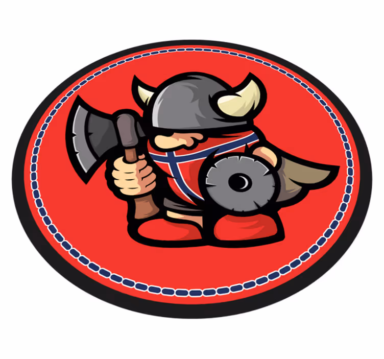 Viikingisoturin tunnus vinyylimatto - Tenstickers
