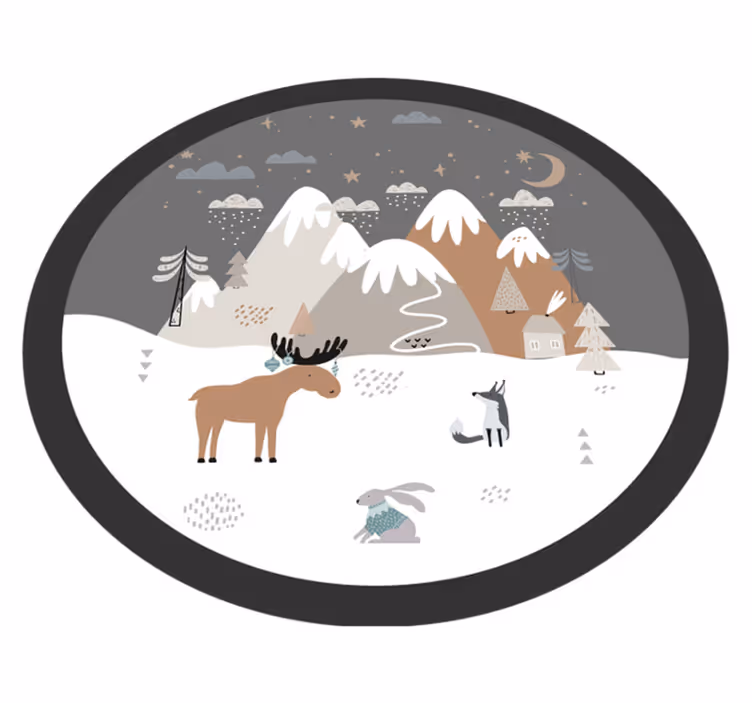 Oikukas erämaamaisema vauvan huoneen vinyylimatto - Tenstickers