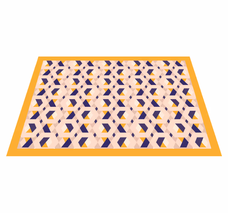 Elävä geometrinen malli keittiön vinyylimatto - Tenstickers