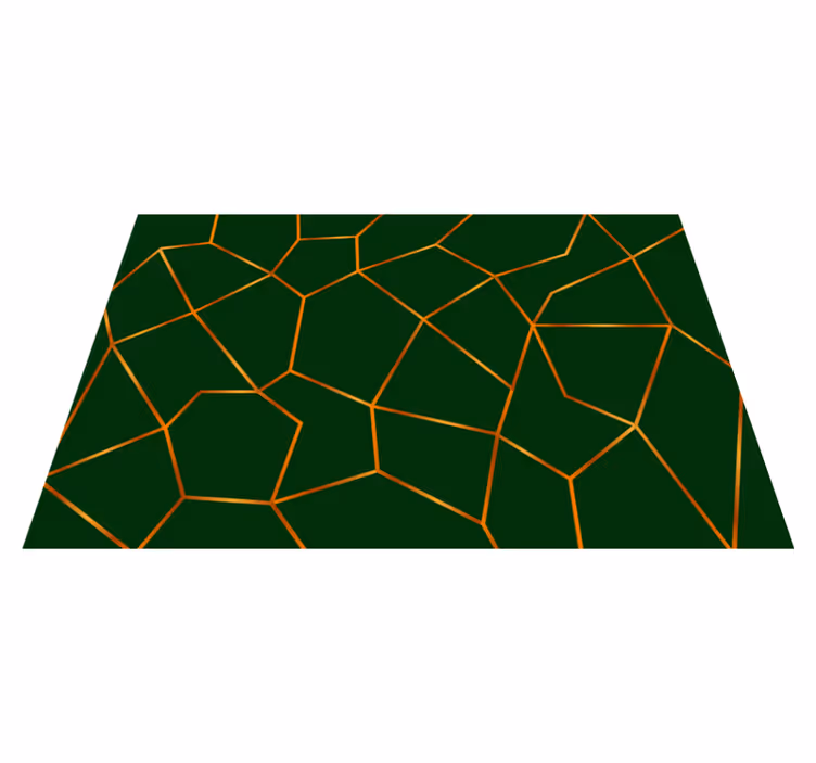 Marmori vinyylimatto vihreä geometrinen kuvio - Tenstickers