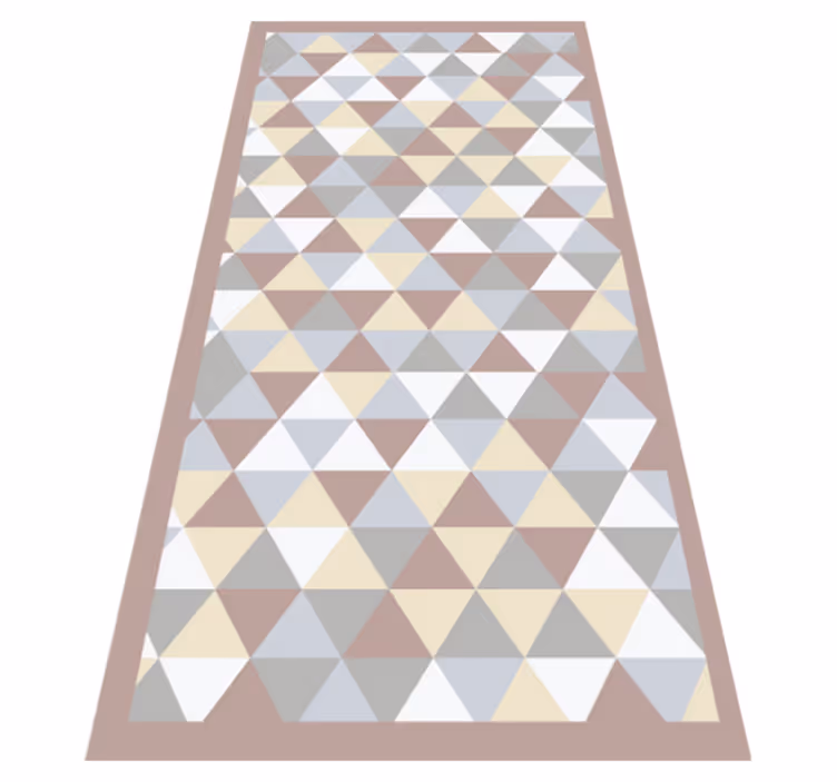 Kolmionmuotoinen väripaletti geometrinen vinyylimatto - Tenstickers