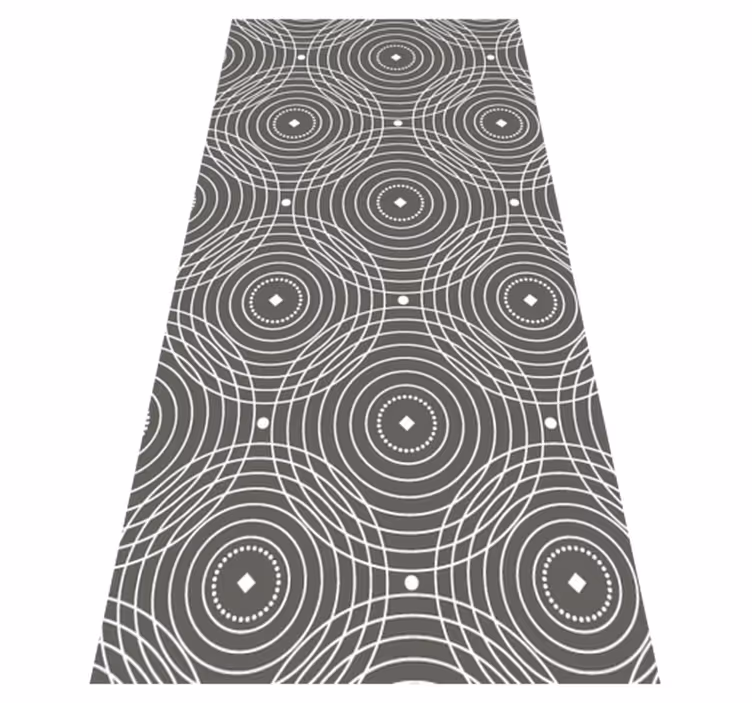 Pyöreät kuviolliset raidat geometrinen vinyylimatto - Tenstickers