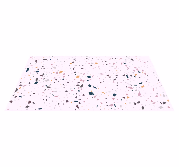 Klassinen vaaleanpunainen terrazzo vinyylimatto keittiöön - Tenstickers