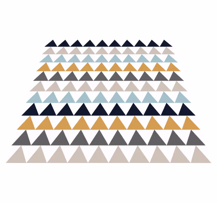 Kolmionmuotoiset kuvioefektit geometrinen vinyylimatto - Tenstickers