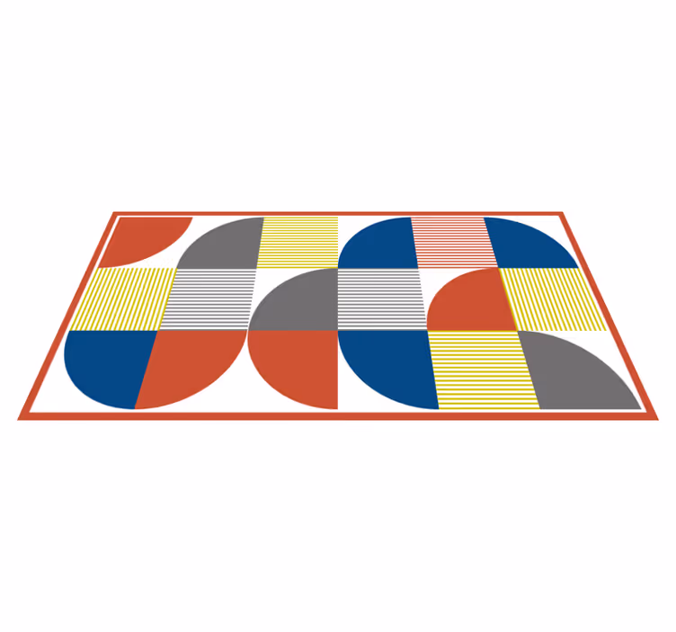 Eloisia abstrakteja hahmoja geometrinen vinyylimatto - Tenstickers