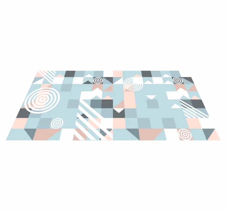 Abstrakti motiivi geometrinen vinyylimatto - Tenstickers