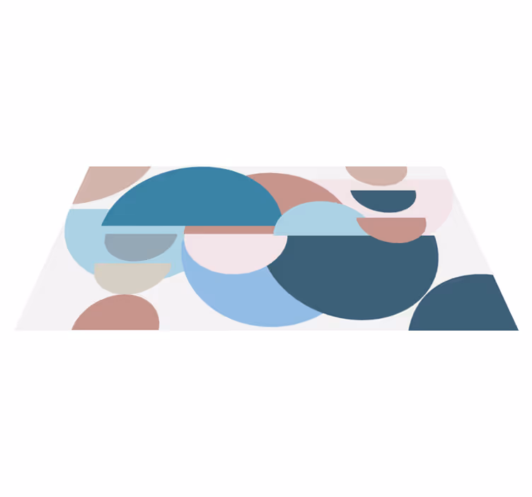 Pyöreiden muotojen variaatio geometrinen vinyylimatto - Tenstickers