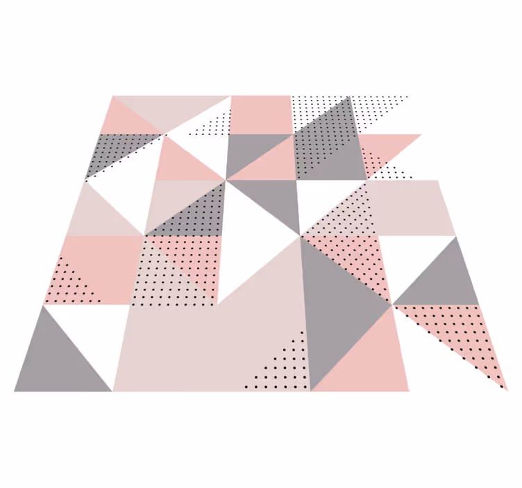 Kolmionmuotoiset värisegmentit geometrinen vinyylimatto - Tenstickers
