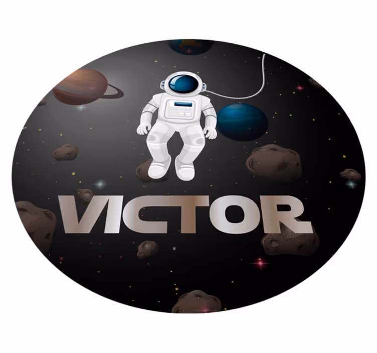 Maailmankaikkeuden astronautti nimeltä vinyylimatto - Tenstickers