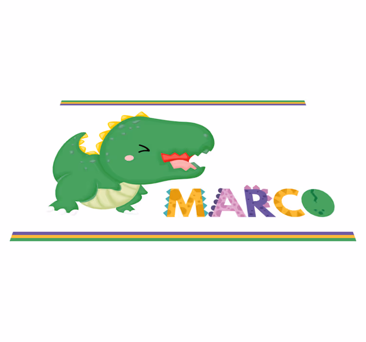Vauva-t-rex nimellä nimi vinyylimatto - Tenstickers