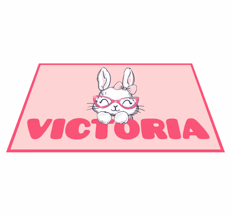 Pupu lasien ja nimen kanssa vinyylimatto - Tenstickers