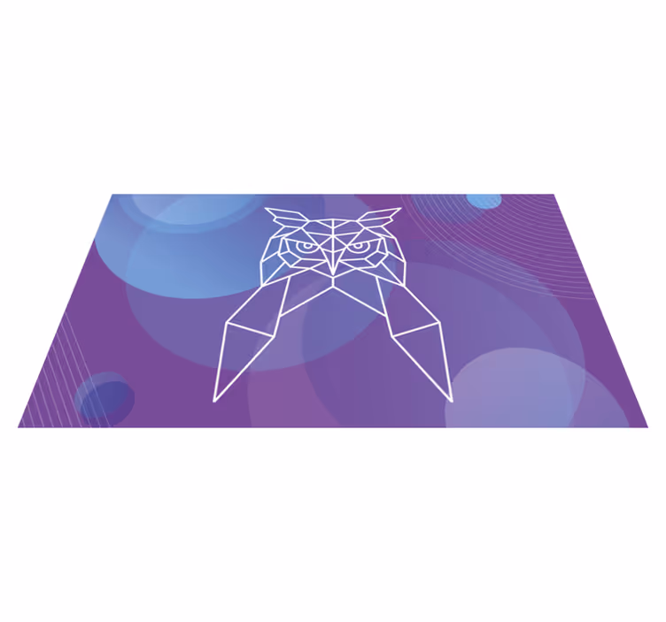 Geometrinen pöllötaide eläin vinyylimatto - Tenstickers