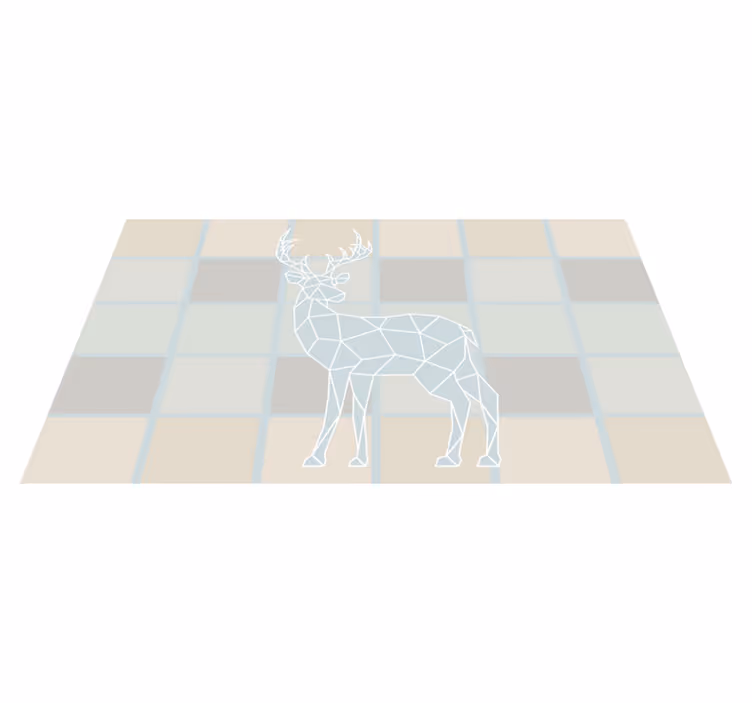 Origami-peura-aihe eläin vinyylimatto - Tenstickers