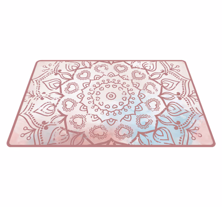 Herkkä violetti muotoilu mandala vinyylimatto - Tenstickers