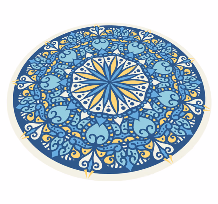 Pyöreä mandalan mosaiikki vinyylimatto mandala - Tenstickers