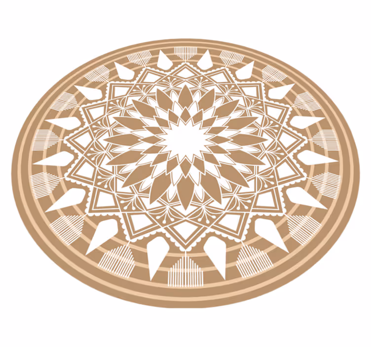 Hienostunut geometria mandala vinyylimatto - Tenstickers