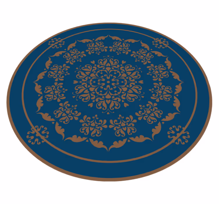 Elegantti pyöreä kuvio mandala vinyylimatto - Tenstickers