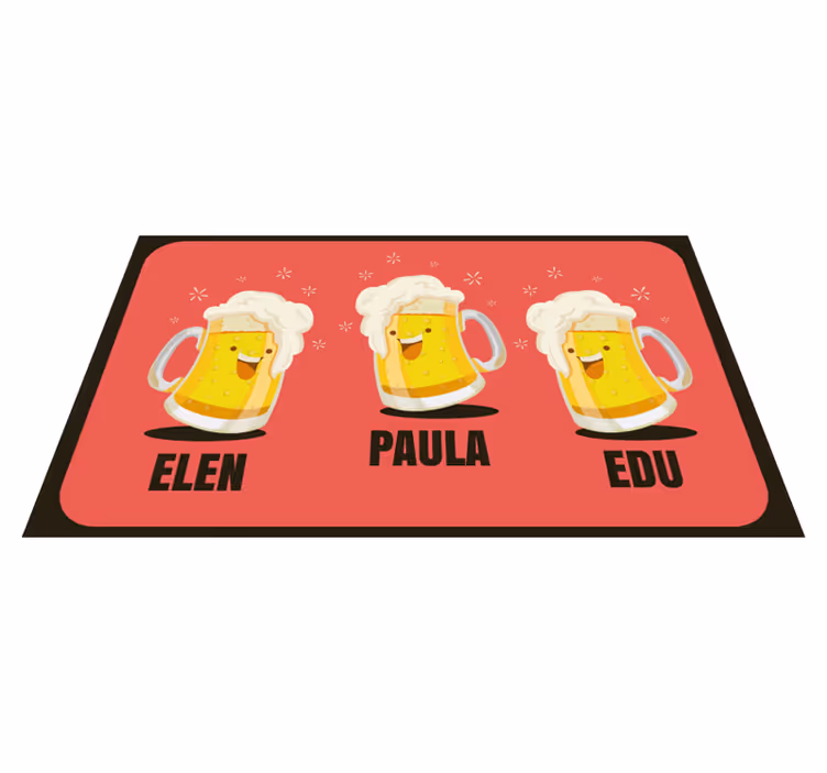 Mittatilaustyönä tehdyt oluttuopit eteisen vinyylimatto - Tenstickers