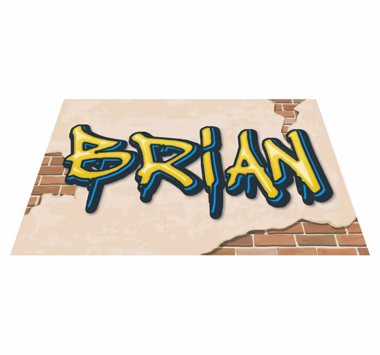 Graffity ja tiili rakenne nimi vinyylimatto - Tenstickers