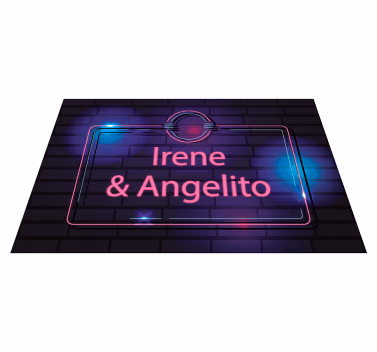 Neonpariskuntien nimet teinin vinyylimatto - Tenstickers