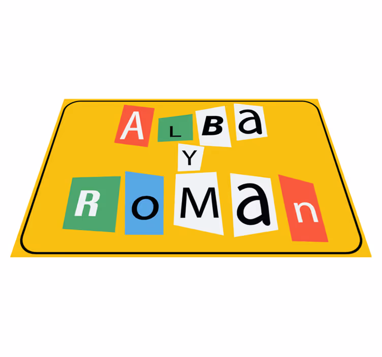 Palapelin palaset pariskunnalle nimi vinyylimatto - Tenstickers