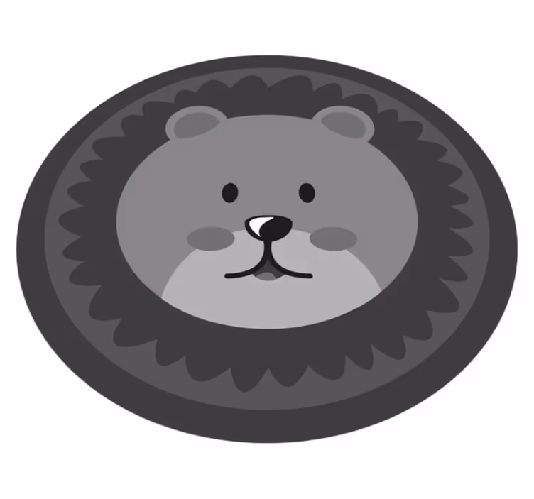 Söpö leijona kasvot vauvan huoneen vinyylimatto - Tenstickers