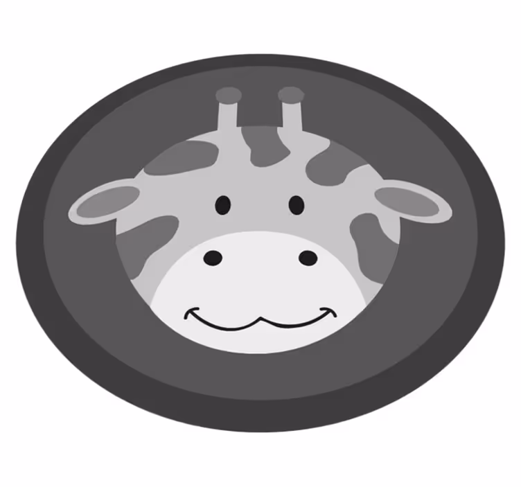 Harmaa vauvakirahvi vauvan huoneen vinyylimatto - Tenstickers