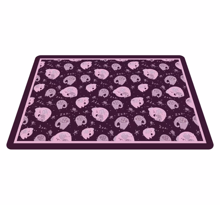 Makeat norsun unet lastenhuone vinyylimatto - Tenstickers