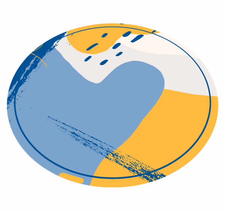 Pyöreä taide kivinen vinyylimatto - Tenstickers