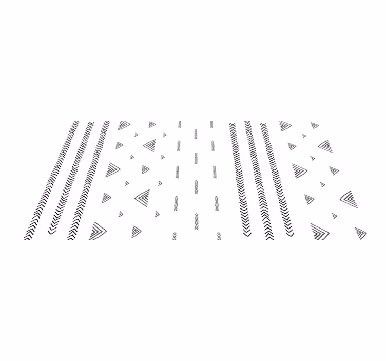Nykyaikaiset geometriset kuviot etninen vinyylimatto - Tenstickers