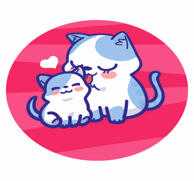 Pehmoisia kissaseuralaisia vinyylimatto - Tenstickers
