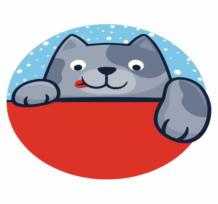 Viehättävä kissan kuva eläin vinyylimatto - Tenstickers