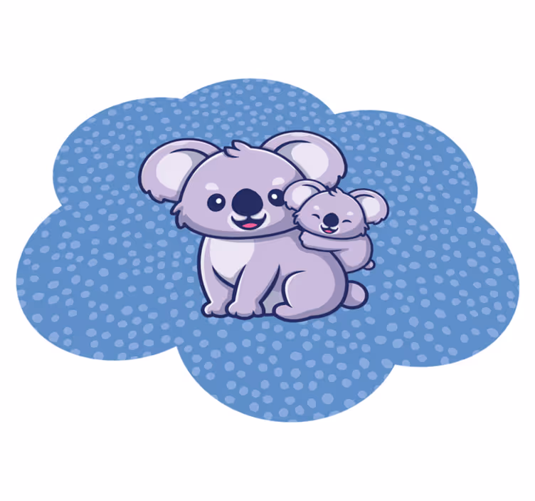 Söpö koala-pari lastenhuone vinyylimatto - Tenstickers