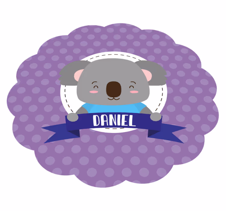 Söpö koala nimeltä vauvan huoneen vinyylimatto - Tenstickers