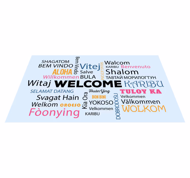 Tervetuloa kaikki aloha lauseke vinyylimatto - Tenstickers