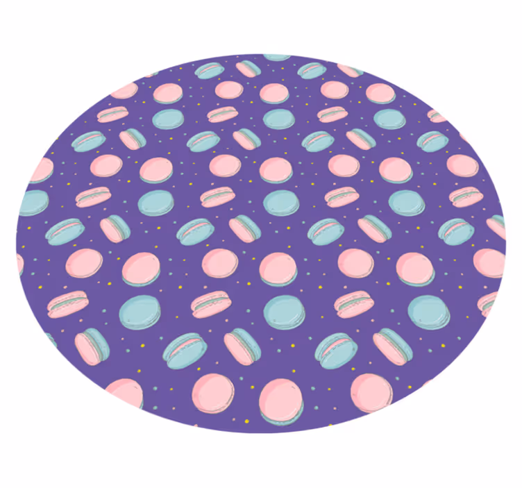 Värikäs macaron-kuvio lastenhuone vinyylimatto - Tenstickers