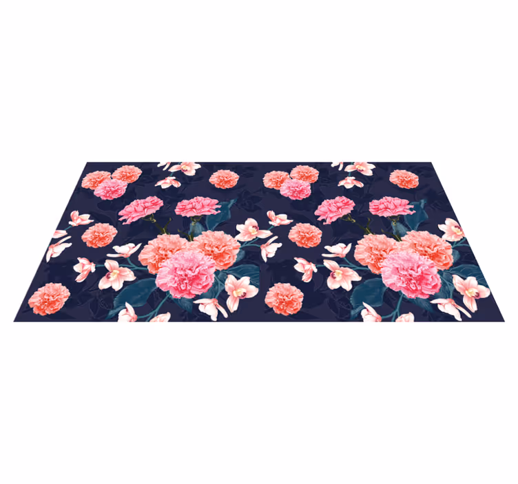 Kasvitieteellinen unelma-aihe kukka vinyylimatto - Tenstickers