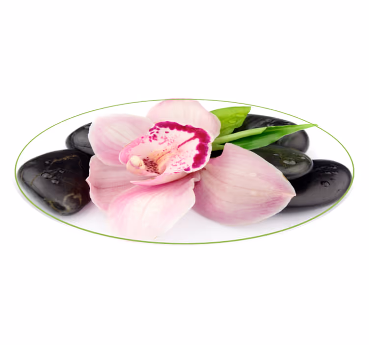Elegantti orkidea-asetelma kukka vinyylimatto - Tenstickers