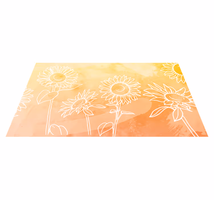 Auringonkukka kukka vinyylimatto - Tenstickers
