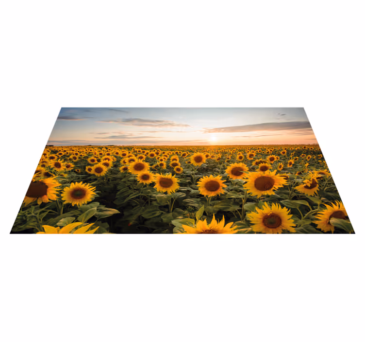 Auringonkukka auringon nousu kukka vinyylimatto - Tenstickers
