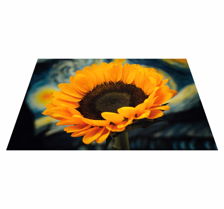 Auringonkukka loistava kukka vinyylimatto - Tenstickers