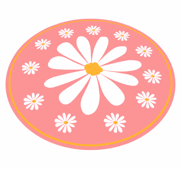 Vaaleanpunainen kukka-asetelma kukat ja kasvit vinyylimatto - Tenstickers