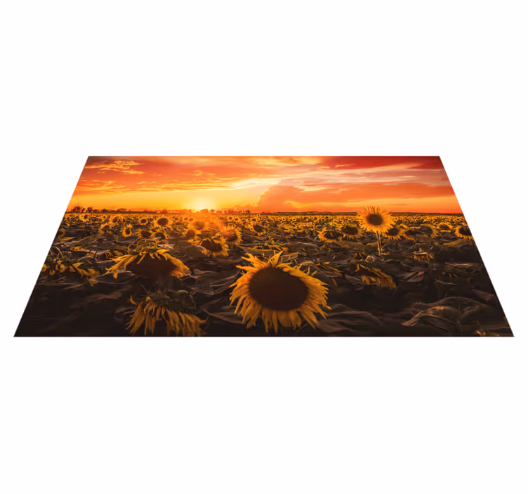 Auringonkukka auringonlasku matto - Tenstickers