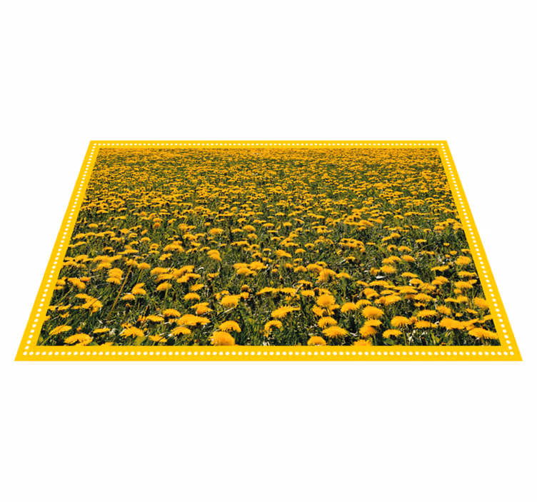 Auringonkukkapelto kukka vinyylimatto - Tenstickers
