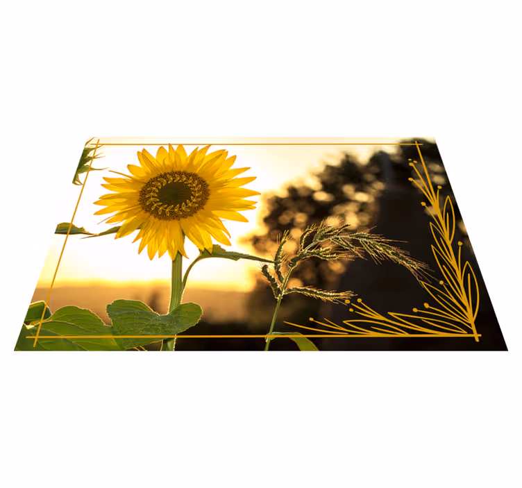 Auringonkukan kukka kukat ja kasvit vinyylimatto - Tenstickers